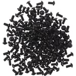 200pcs grande tête plate Cross slot machine dentition vis M4 tête parapluie vis champignon tête vis à fil, noir