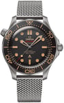 Omega 210.90.42.20.01.001 Seamaster Diver 300M James Bond No Time To Die Ruskea