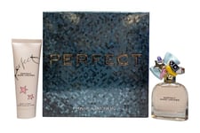 MARC JACOBS PERFECT GIFT SET 50ML EDP + 75ML BODY LOTION - WOMEN'S FOR HER. NEW