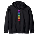 Chakra Energy Centres Rainbow Yoga Meditation 7 Chakras Zip Hoodie