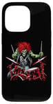 Coque pour iPhone 13 Pro Kit de batterie Rock and Roll Band Rock On Drum du batteur Skeleton Guy