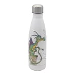 Lesser & Pavey 500ml Stainless Steel Water Bottle | Eco Friendly Stainless Steel Bottle With Lid & Carry Handle | Duncan Dragon Stainless Steel Bottles For Office, Sports or On The Go - Bug Art