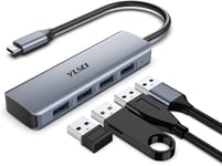 Hub USB C, Adaptateur USB C avec 4 Ports USB 3.1 gen1 USB répartiteur USB 3 hub Multiple Extension pour MacBook Pro, Samsung Galaxy S9/S8, Surface Book 2, Dell XPS 13/15.[S879]