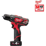 Perceuse visseuse MILWAUKEE M12 BDD-402C - 2 batteries 12V Li-Ion 4.0Ah - 1 chargeur 4933441925