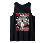 Star Wars X-Wing Death Star Fly Over Line-Drive Fade Débardeur