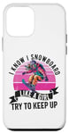Coque pour iPhone 12 mini Snowboard pour fille femme fille Snowboarder Snowboard