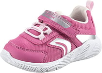 Geox Bébé Fille B Sprintye Girl B Sneakers, Fuchsia/Silver, 20 EU