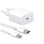 2-pack: iPhone-laddare adapter + kabel 20W USB-C snabbladdare