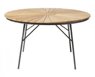 Ellen Matbord 130 cm Rund Teak/Antracit