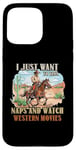 Coque pour iPhone 15 Pro Max Faites la sieste et regardez un fan du film Western Movie Lover