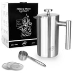 Pro@Home43 Cafetière à Piston en acier inoxydable inox | 06L 4 tasses | Frenc...