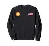 BTC Bitcoin American Flag Crypto Revolution Sweatshirt