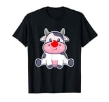 Red Cow Nose Funny Day 2024 Red Cow Nose Kids Girls T-Shirt