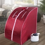 Sauna à Vapeur et Cabine Pliable OHMG - Rouge - 1 Place - 1.5L 1000W