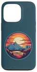 Coque pour iPhone 13 Pro Zen Mountains #2 Coucher de Soleil Rose Nuages Orange Ciel