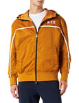 Armani Exchange Men's Geometric line Back and Front, Hood Jacket, Buckthorn, L