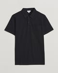 Sunspel Riviera Polo Shirt Black