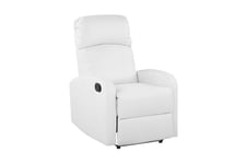 Virrat Lenestol LED-belysning + USB-port - Hvit Recliner & kinostol