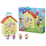 Peppa Pig, coffret La mallette de Peppa avec maison pliable, 4 figurines, jou...