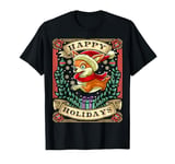 Chihuahua Happy Holidays Christmas Santa Claus Dog T-Shirt