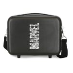 Trousse de Toilette Adaptable Marvel Heroes Logo Noir 29x21x15 cms ABS Rigide 9.14L 0.8 kgs