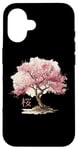 Coque pour iPhone 16 Arbre à fleurs de cerisier rose japonais Sakura Fleur Vintage Arbre