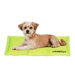 Relaxdays Self Dog Mat, 20 x 35 cm, Wipeable, Gel Pad, Cooling for Animals, Green, Polyester