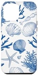 iPhone 12 Pro Max Blue Seashell Coastal Summer, Starfish, Women Case