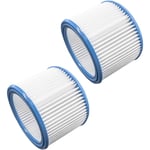 Set de filtres 2x Filtre plissé compatible avec Nilfisk Aero 20-01, 20-01 Inox, 20-11, 20-21 aspirateur à sec ou humide - Filtre à cartouche - Vhbw