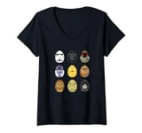 Star Wars Original Trilogy Classic Characters Easter Eggs V-Neck T-Shirt