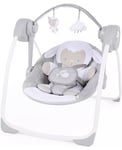 Ingenuity Comfort 2 Go Compact Portable 6-Speed Baby Swing with Music, Folds for