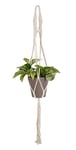 Artevasi Cintres pour Plantes en macramé, Pot de Fleurs à Suspendre, Corde en Coton Faite à la Main, Support pour Pots de Fleurs (99,1 cm, Blanc)