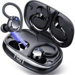 Ecouteurs Bluetooth Sans Fil Sport, 80H Écouteurs Bluetooth 5.3 HiFi Stéréo, Ecouteurs Sans Fil Écran LED avec 4 ENC Mic, Oreillette Bluetooth Running IP7 Étanche, Casque Bluetooth pour iOS/Android