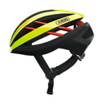 ABUS Aventor Racing Bike Helmet - Very Well Ventilated Cycling Helmet for Professional Cycling for Men and Women - Yellow, Size S