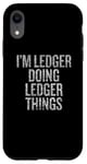 Coque pour iPhone XR Je suis Ledger qui fait Ledger Things Funny Vintage