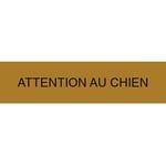 Plaque Boite aux Lettres ATTENTION AU CHIEN 100x25mm BRONZE