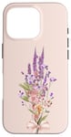 Coque pour iPhone 16 Pro Bouquet de fleurs sauvages - Fleurs botaniques - Lavande