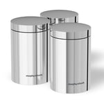 Morphy Richards Accents Kitchen Storage Canisters, Silver, Set of 3 974059