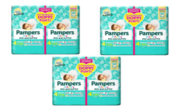 3 Paquets De Pampers Bébé Dry TG.4 7-18 KG 34 Pcs Double Pack 17 + 17 Couches