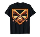 Baseball Home Plate Drip with crossed bat baseball Drip T-Shirt