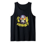 Angry Monkey King Gorilla Face Funny Graphic Men Women Kids Tank Top