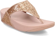 FitFlop Lulu Glitter Sandals Toe-thongs Womens Sandals in Rose Gold UK 6 NEW