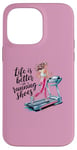 Coque pour iPhone 14 Pro Max Life is Better in Running Shoes Gym Workout Tapis de course