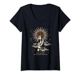 Womens Buffy the Vampire Slayer The Slayer Vintage Tarot V-Neck T-Shirt