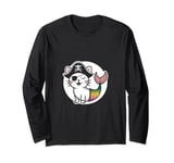 Pirate Mermaid Cat Cats Lover Kitten Pet Owner Long Sleeve T-Shirt