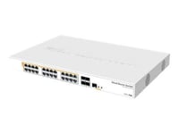 Mikrotik Cloud Router Switch Crs328-24P-4S+Rm - Switch - L3 - Styrt - 24 X 10/100/1000 (Poe) + 4 X 10 Gigabit Sfp+ - Rackmonterbar - Poe+ (450 W)