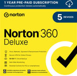 Norton 360 Deluxe 50GB 5 enheter 12 månader