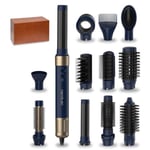 Cecotec Brosse Soufflante avec 14 Têtes, Technologie Coanda CeramicCare 12in1 AirGlam Bleu. Brosse Chauffante 1400W, Moteur Numérique, Éliminateur de Frisottis, 3 Températures