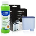 Aquaclean CA6903 Filter, Descaler 250ml (2 doses) for Philips LatteGo Machine 