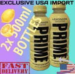 Lemonade 2 Bottles Exclusive Prime Hydration Drink 2x500ml KSI & Logan Paul USA